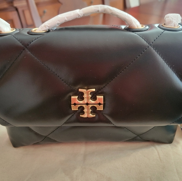 Tory Burch *NEW WITH TAGS* Black KIRA Quilted Leather Bag, Gold Accents, CURRENT - Picture 12 of 12